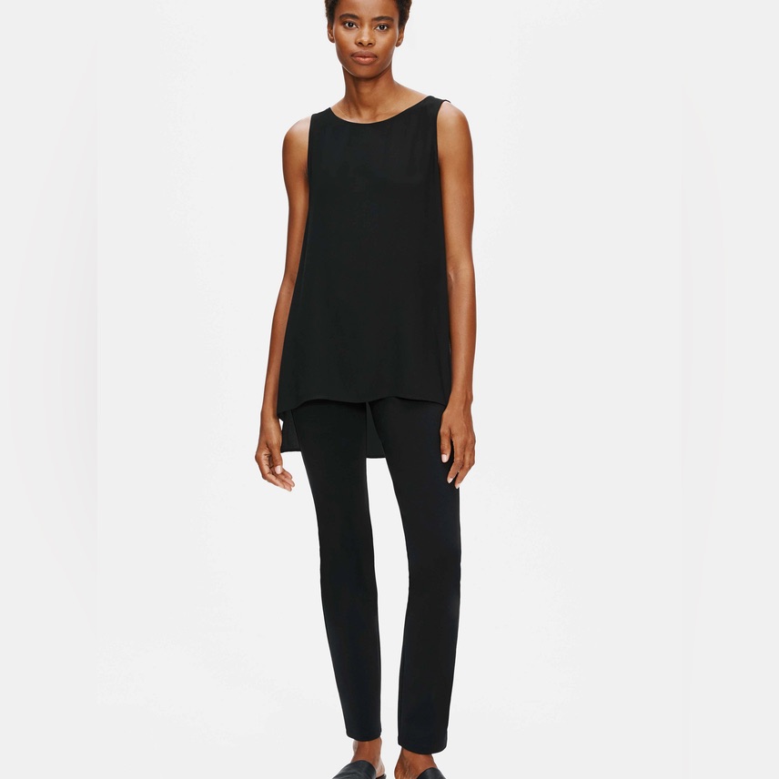 Eileen Fisher System Stretch Ponte Slim Pant | Black | Size 2x